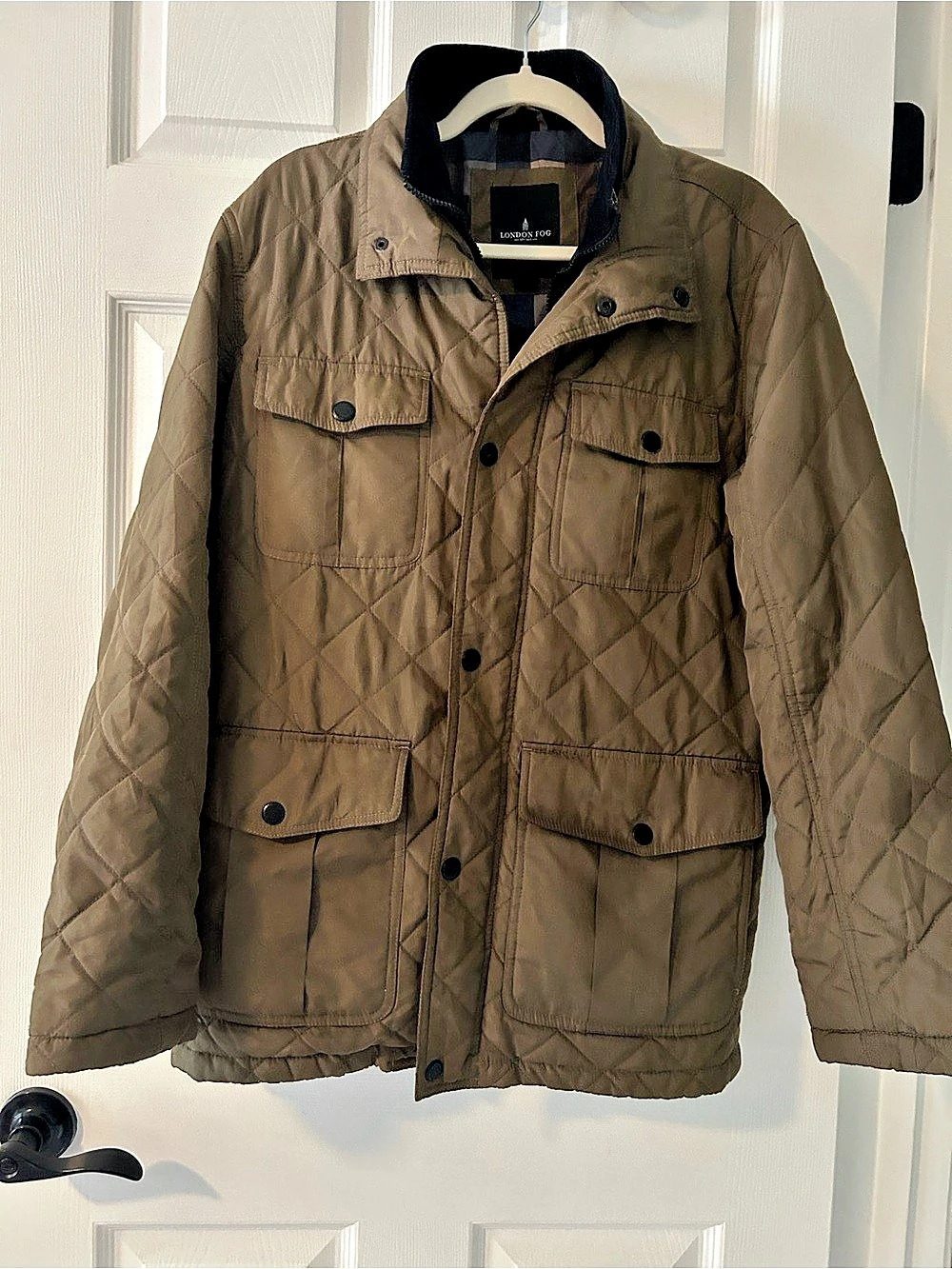 London Fog Field Jacket in Khaki Brown Size Small Like New